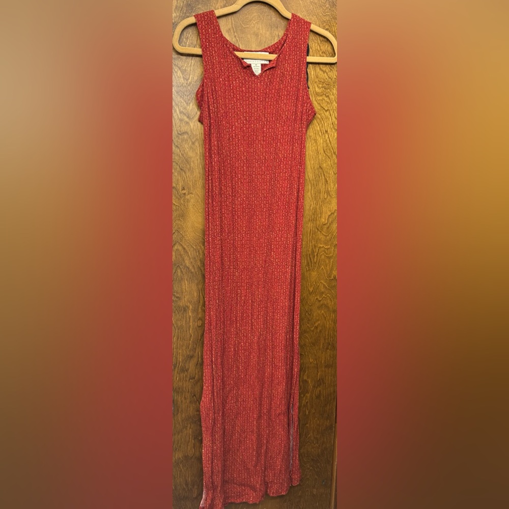 VINTAGE Norton Menauchton Dress Womens Medium Red Sleeveless 90's Ladies